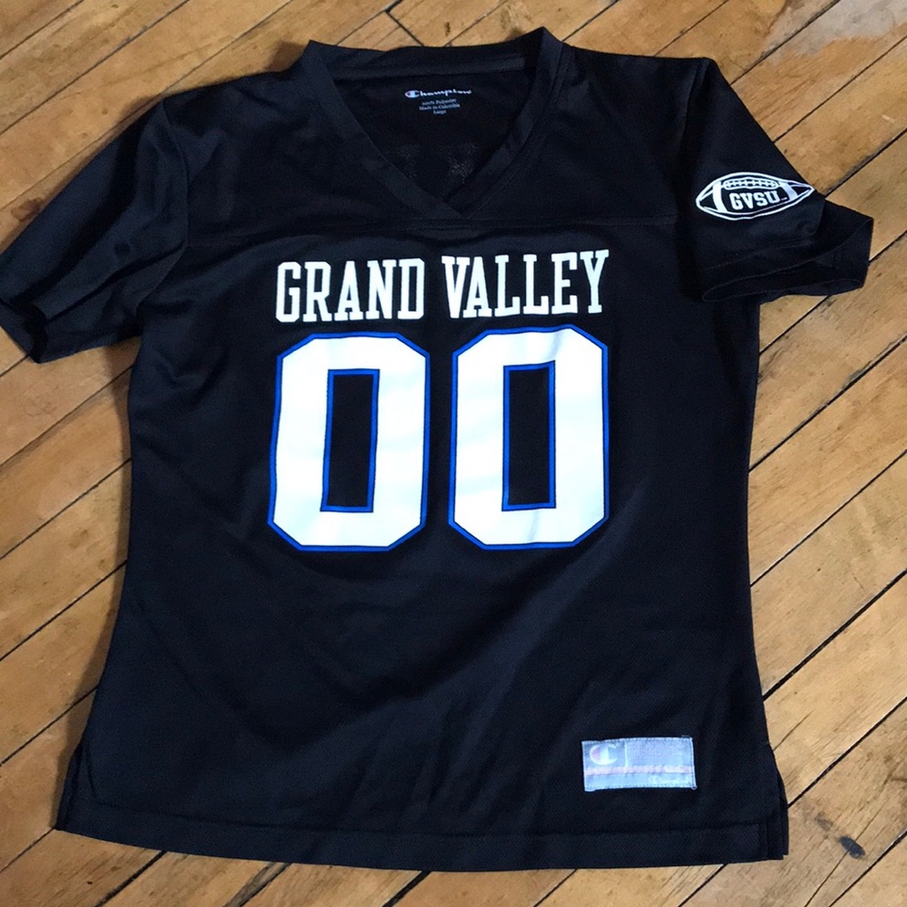 Champion Grand Valley Lakers Black Jersey with White & Blue Accents